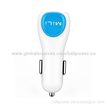 Dual Output Ports Car USB Charger with 5V/2.4A Output